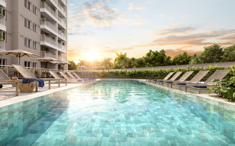 Piscina Residencial Cartola São Cristóvão Apartamento de 1 e 2 quartos