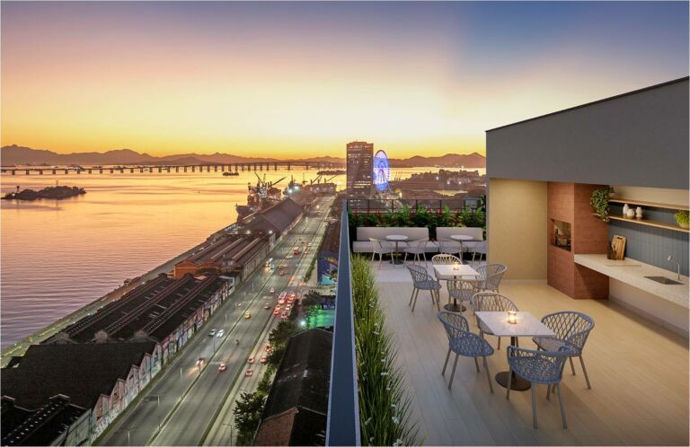 Farol da Guanabara vista Baía de Guanabara -Rooftop